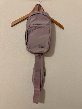 Adidas Essentials Sling Crossbody Bag With Phone Holder Pocket In Fig Purple